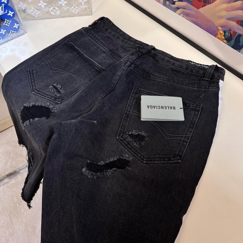 Balenciaga x Adidas Jeans Short Pants