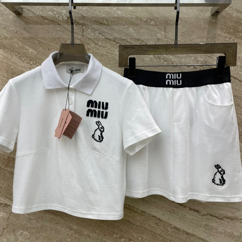 MiuMiu Polo Tee & Short Pant Set