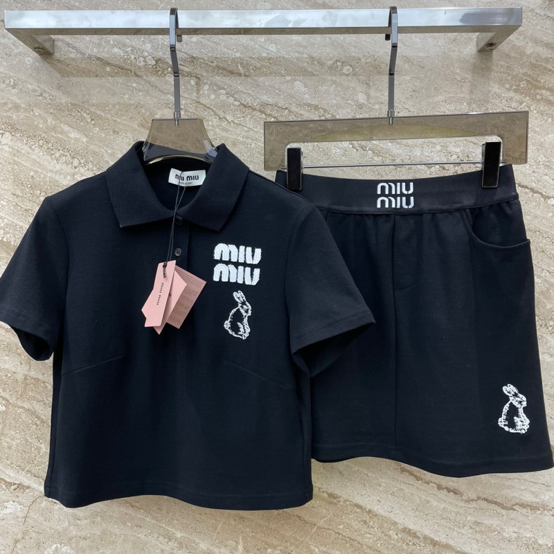 MiuMiu Polo Tee & Short Pant Set